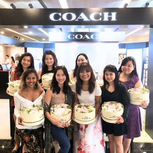 Coach corporate floral arrangement workshop Fleuriste Singapore