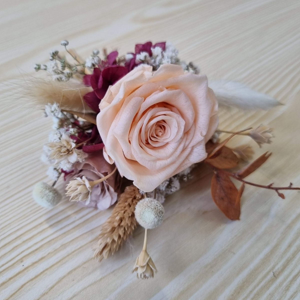Preserved flowers boutonniere wrist corsage wedding Singapore