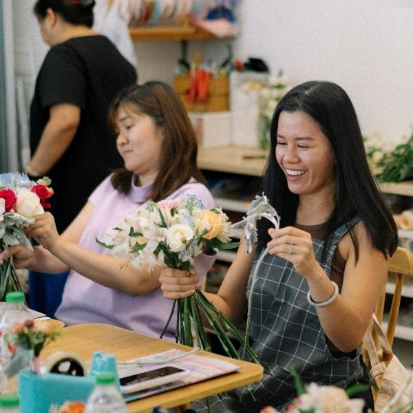 Fleuriste SkillsFuture WSQ floristry classroom Singapore
